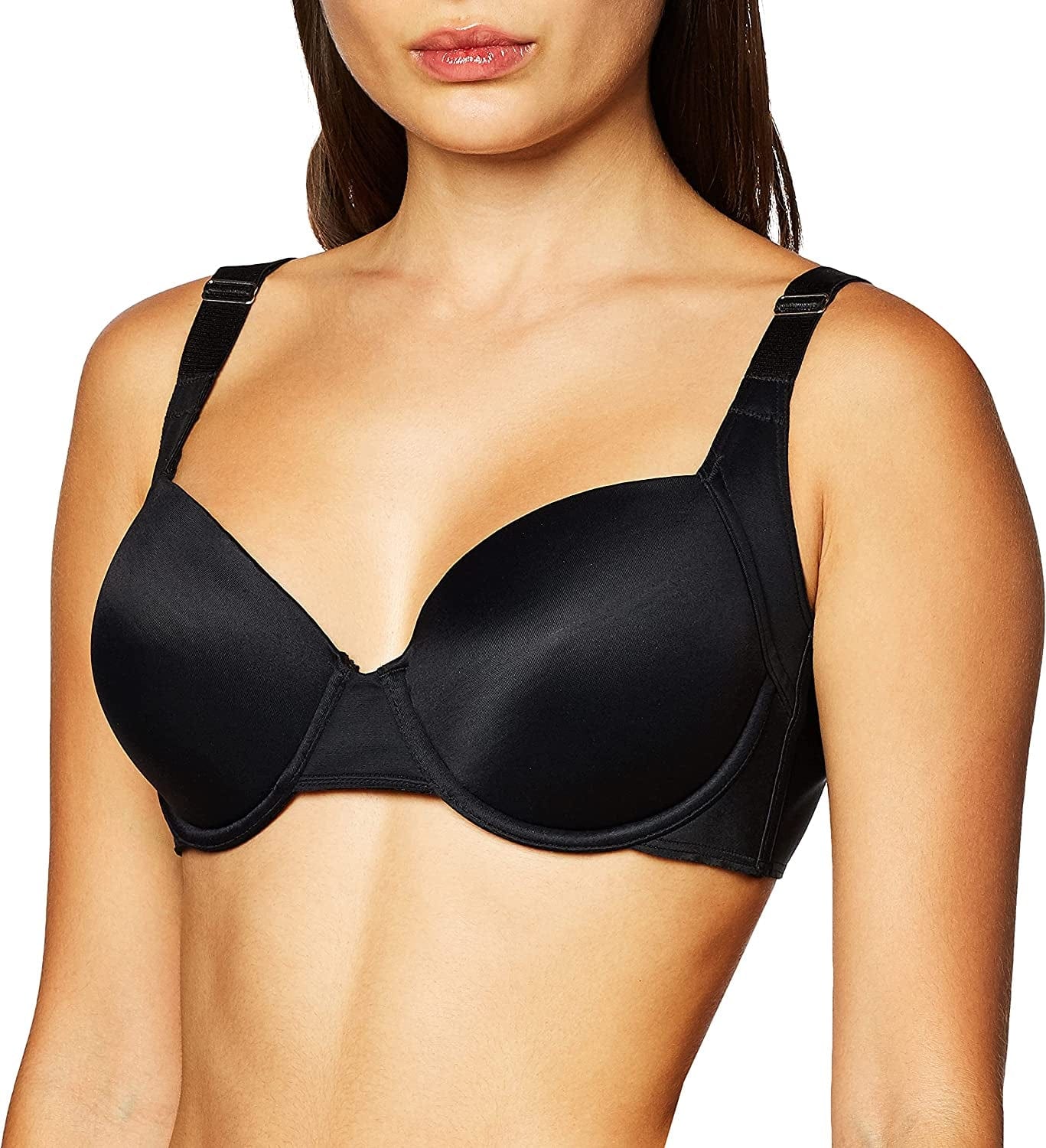 Ilusion 7352 - Women'S Full Coverage Smoothing T-Shirt Bra (Black, 36B)