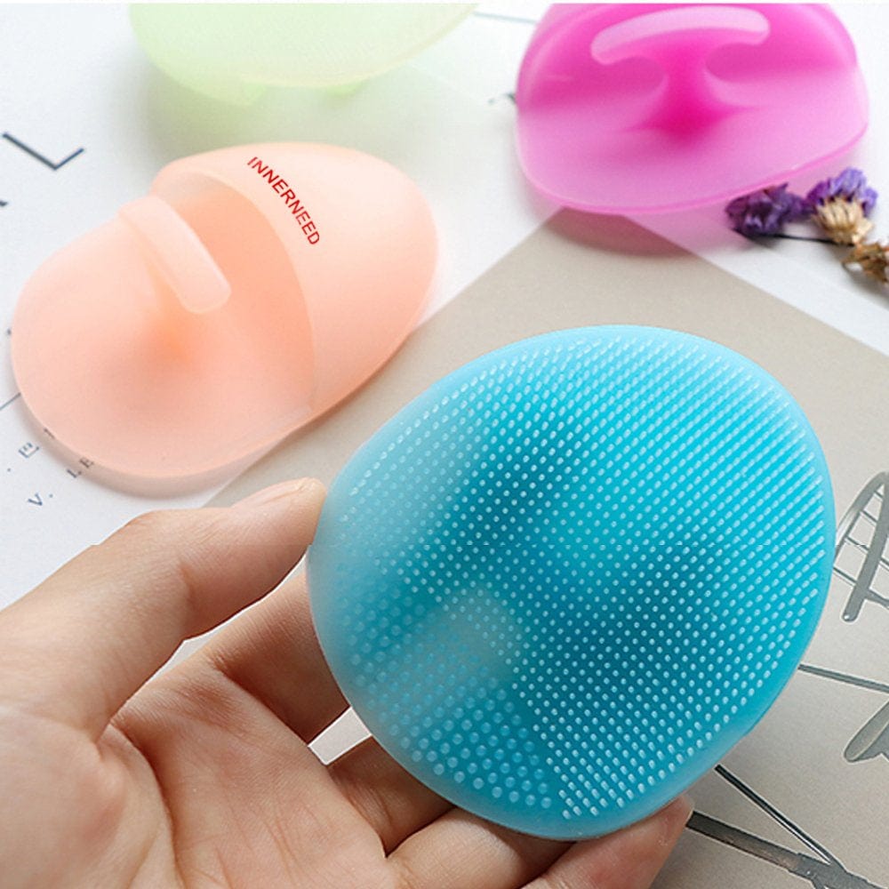 INNERNEED Super Soft Silicone Face Cleanser and Massager Brush Manual Facial Cleansing Brush Handheld Mat Scrubber for Sensitive, Delicate, Dry Skin (Pack of 4) Health & Beauty > Personal Care > Cosmetics > Cosmetic Tools > Skin Care Tools INNERNEED   