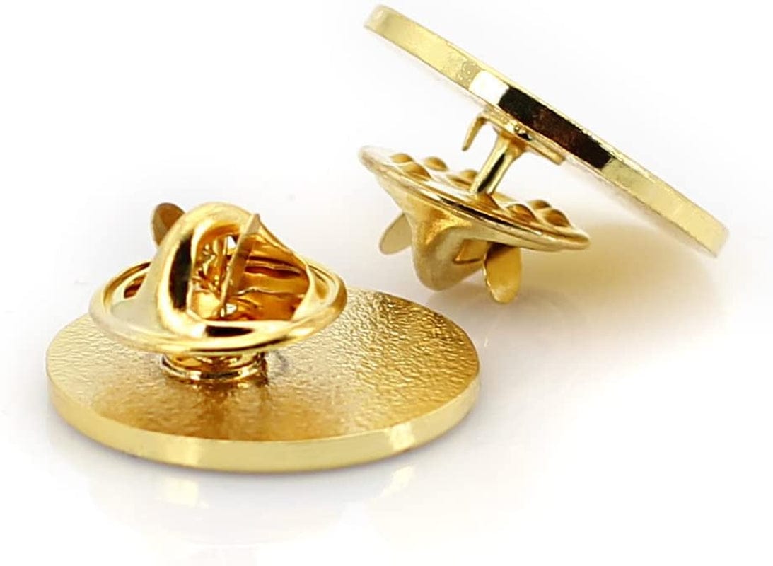 Jehovah Witness - 3/4" round Blue Lapel Pin - Jw.Org Neck Tie Hat Tack Clip Women or Men Suits -5 Pcs in Package (Gold-Plated)