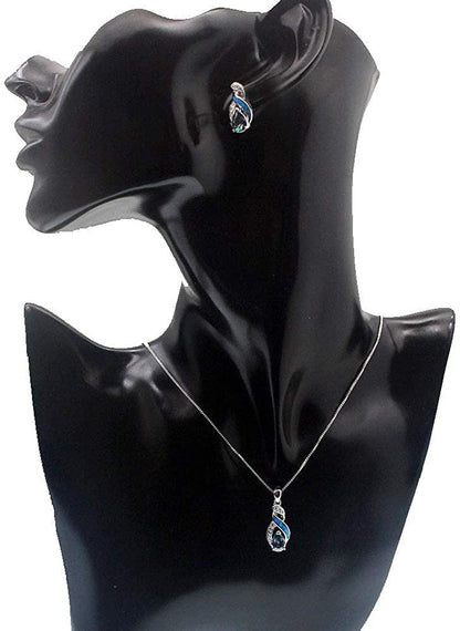 Jewelry Sets Australian Created Opal Necklace Earrings Mother'S Day Gifts Jewelry for Mom