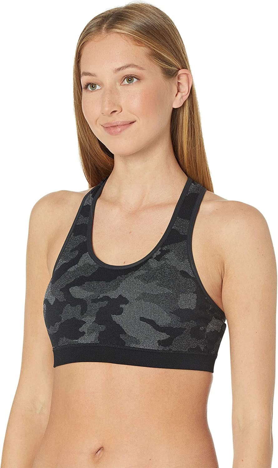 Jockey Women'S 2 Pack Removable Cup Seamless Bra Black /Black Camo / X-Large