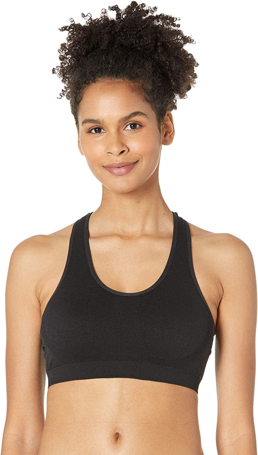 Jockey Women'S 2 Pack Removable Cup Seamless Bra Deep Black/Real Teal / X-Large