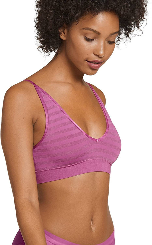 Jockey Women'S Bra Matte & Shine Seamfree Bralette Dahlia Mauve / 2X