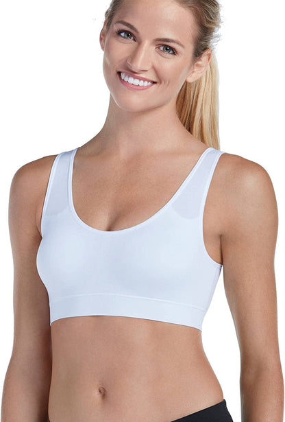 Jockey Women'S Bra Modern Micro Seamfree Bralette White / X-Large