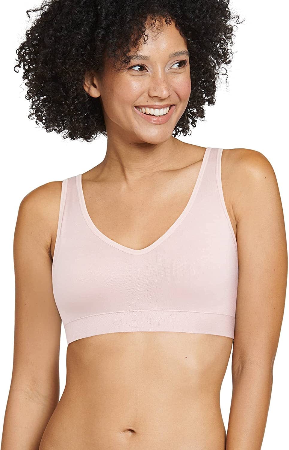 Jockey Women'S Bra Molded Cup Seamfree Bralette Seashell Rose / Large