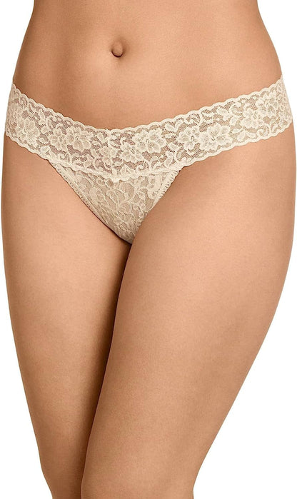 Jockey Women'S Underwear Allover Lace Thong Dusty Sand / Large