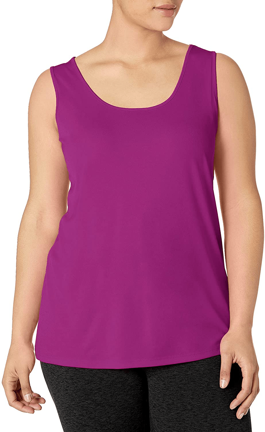 JUST MY SIZE Women'S plus Size Cooldri Performance Scoopneck Tank Top Apparel & Accessories > Clothing > Activewear Kylie Max   