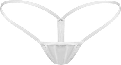 Justgoo Womens Sexy G-String Lace Thongs Panties Underwear Low Rise T-Back Underpants White / Small