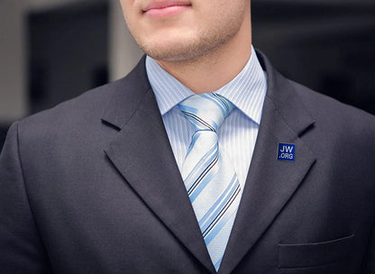 JW.ORG Square Gold Lapel Pin Jehovah Witness - 1" Square Blue Lapel Pin - Jw.Org Neck Tie Hat Tack Clip Women or Men Suits -10 Pack