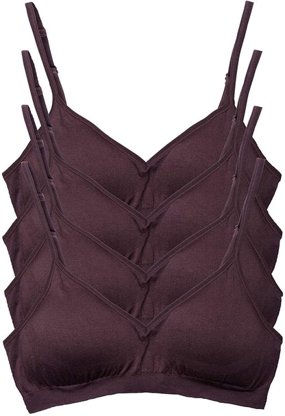 Kalon Women’S 4 Pack Demi Padded Bralette Wireless Comfortable Bra