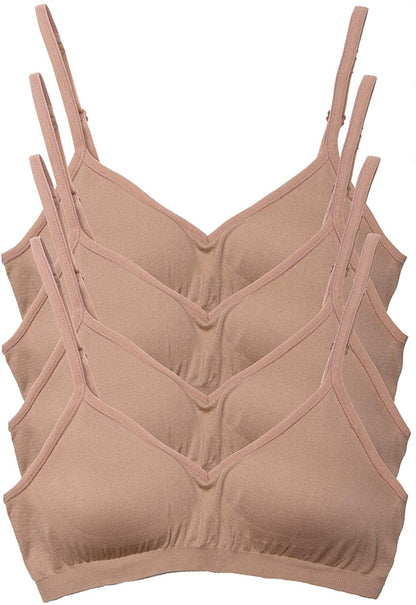 Kalon Women’S 4 Pack Demi Padded Bralette Wireless Comfortable Bra