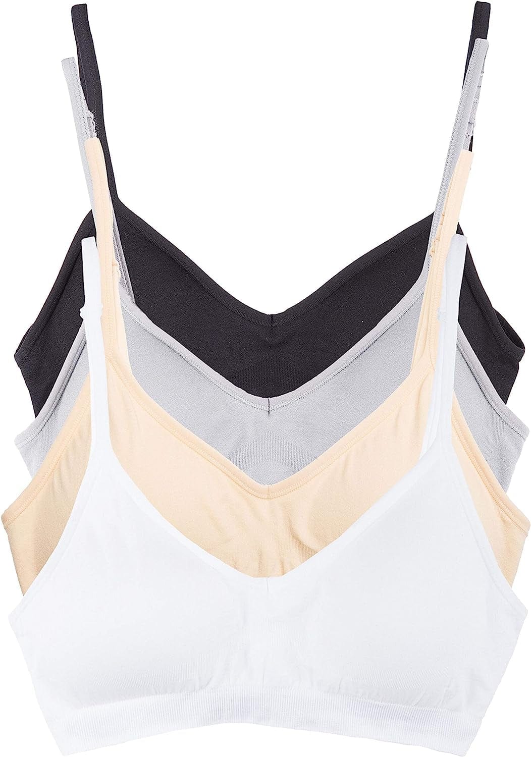 Kalon Women’S 4 Pack Demi Padded Bralette Wireless Comfortable Bra