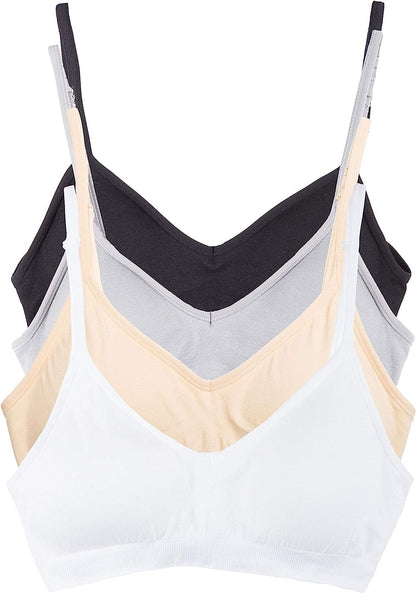 Kalon Women’S 4 Pack Demi Padded Bralette Wireless Comfortable Bra