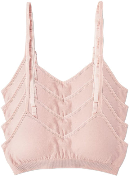 Kalon Women’S 4 Pack Demi Padded Bralette Wireless Comfortable Bra