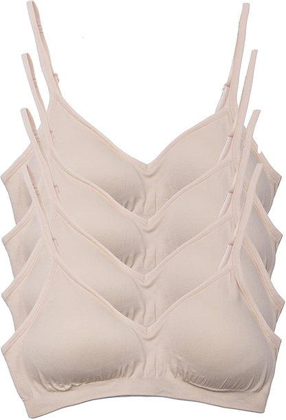 Kalon Women’S 4 Pack Demi Padded Bralette Wireless Comfortable Bra