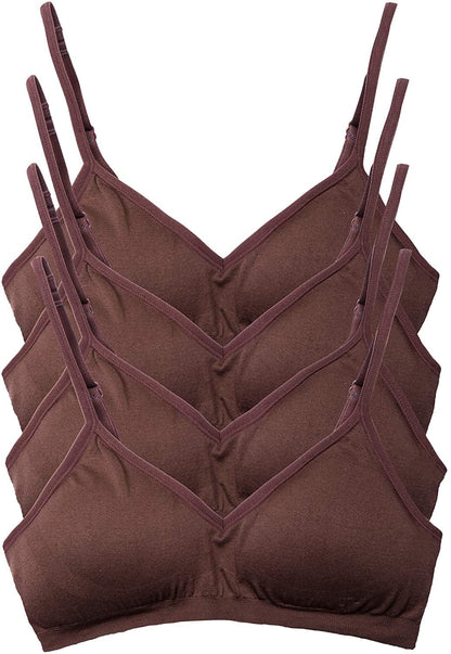 Kalon Women’S 4 Pack Demi Padded Bralette Wireless Comfortable Bra
