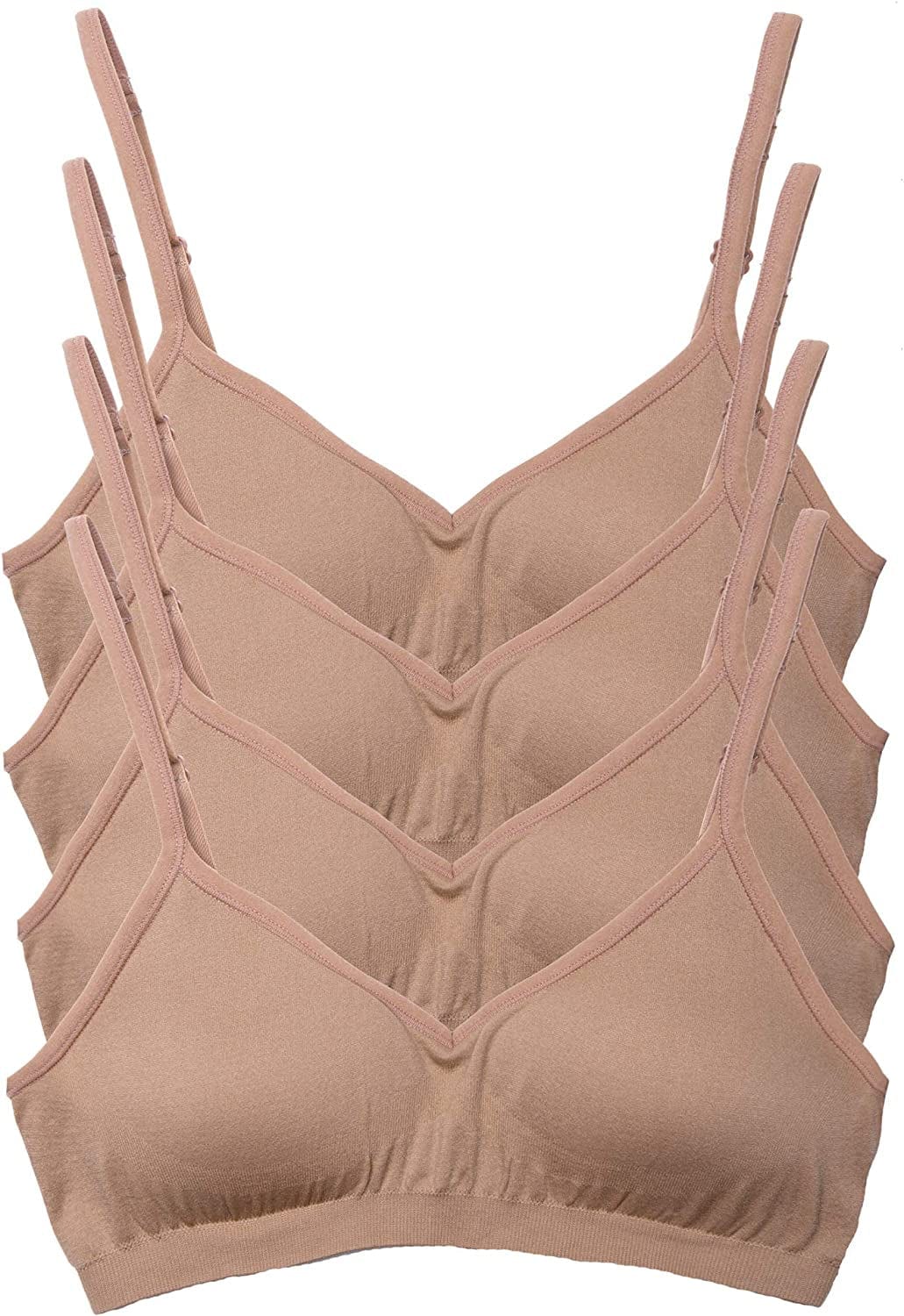 Kalon Women’S 4 Pack Demi Padded Bralette Wireless Comfortable Bra