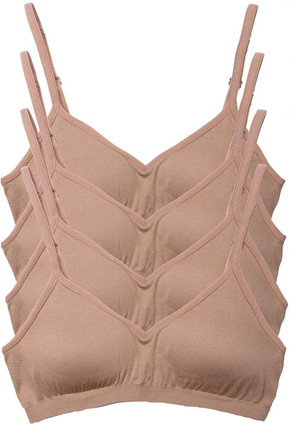 Kalon Women’S 4 Pack Demi Padded Bralette Wireless Comfortable Bra