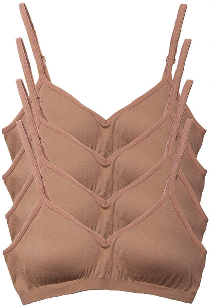 Kalon Women’S 4 Pack Demi Padded Bralette Wireless Comfortable Bra