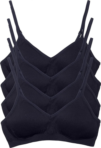Kalon Women’S 4 Pack Demi Padded Bralette Wireless Comfortable Bra