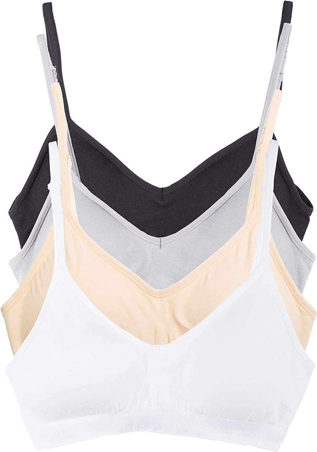 Kalon Women’S 4 Pack Demi Padded Bralette Wireless Comfortable Bra