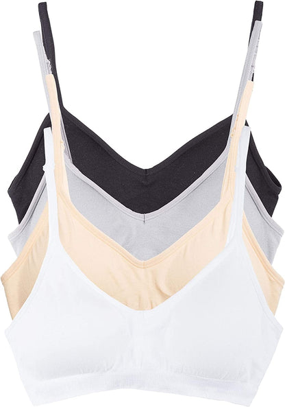 Kalon Women’S 4 Pack Demi Padded Bralette Wireless Comfortable Bra