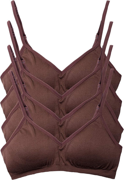 Kalon Women’S 4 Pack Demi Padded Bralette Wireless Comfortable Bra