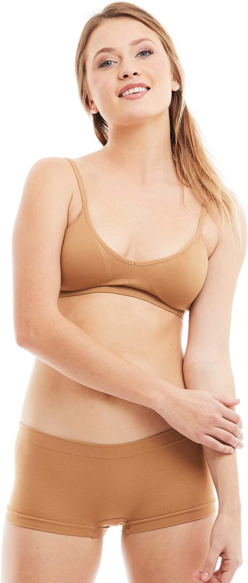 Kalon Women’S 4 Pack Demi Padded Bralette Wireless Comfortable Bra