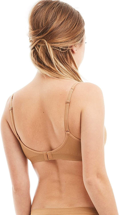 Kalon Women’S 4 Pack Demi Padded Bralette Wireless Comfortable Bra