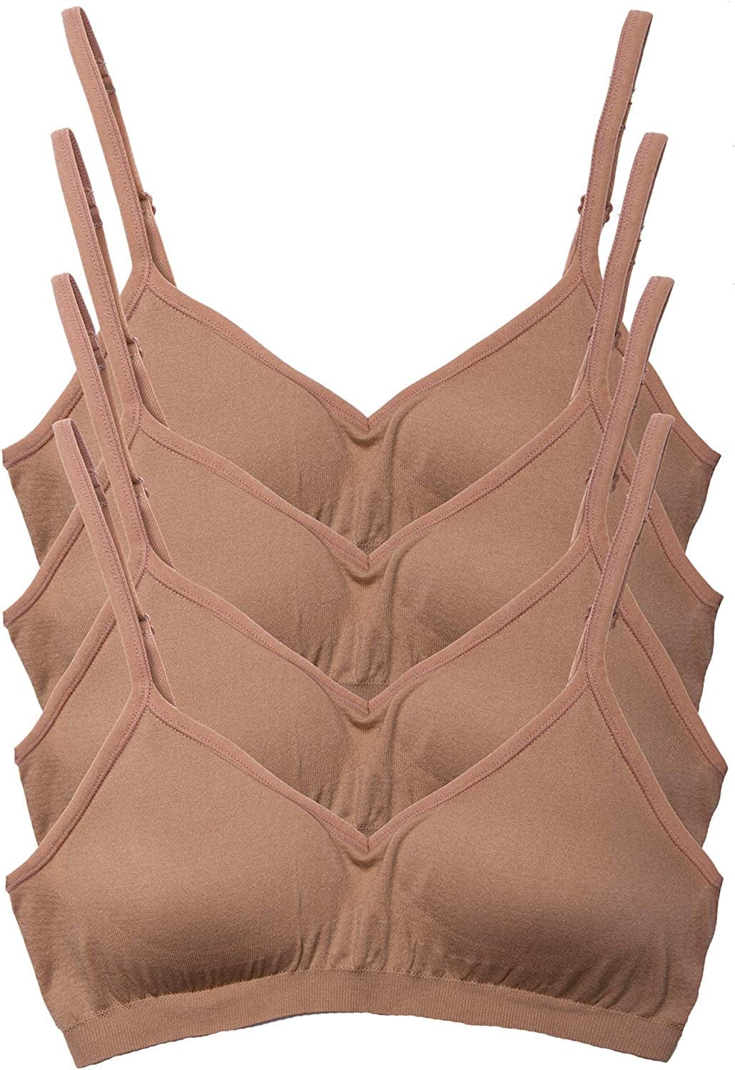 Kalon Women’S 4 Pack Demi Padded Bralette Wireless Comfortable Bra