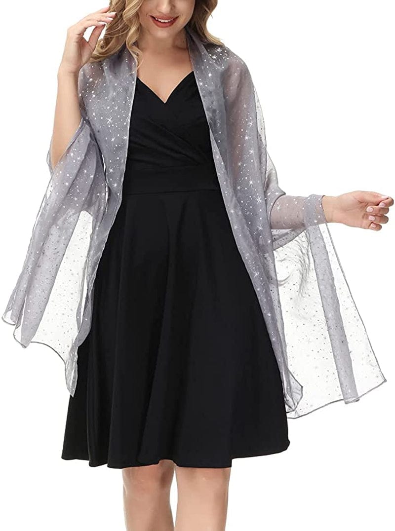 Kate Kasin Soft Chiffon Pashmina Scarf Shawls and Wraps for Formal Evening Party Dress, Bride Bridesmaid Shawl for Wedding Apparel & Accessories > Clothing Accessories > Scarves & Shawls Kate Kasin Light Gray&silk-like 78*26inch 