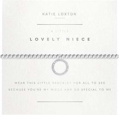 Katie Loxton a Little Family Womens Stretch Adjustable Band Fashion Faceted Charm Bracelet Apparel & Accessories > Jewelry > Bracelets Katie Loxton Lovely Niece  