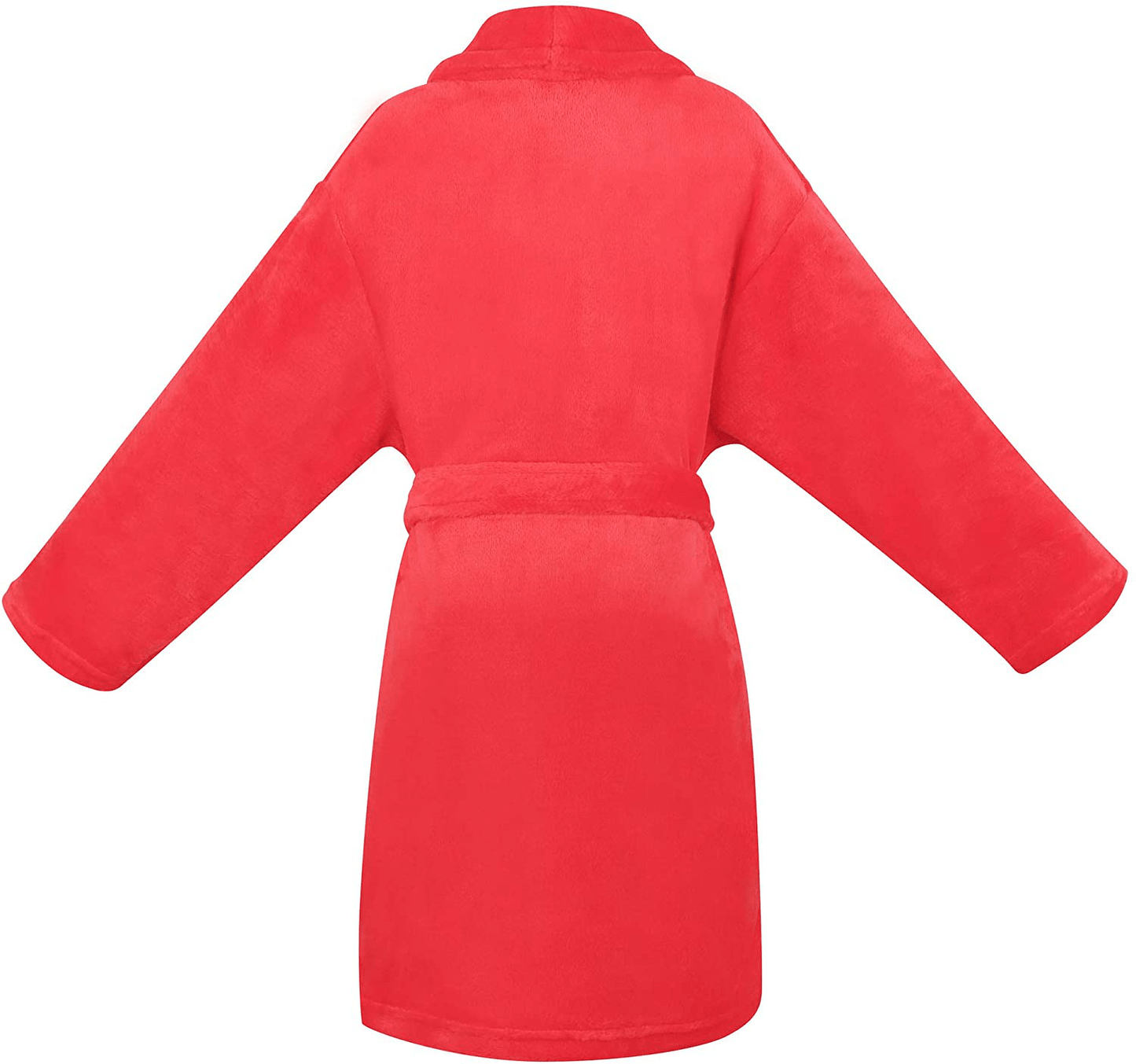 Kids Girls Boys Soft Plush Cover up with Long Sleeve Two Pockets Apparel & Accessories > Clothing > Sleepwear & Loungewear > Robes Kylie Max   