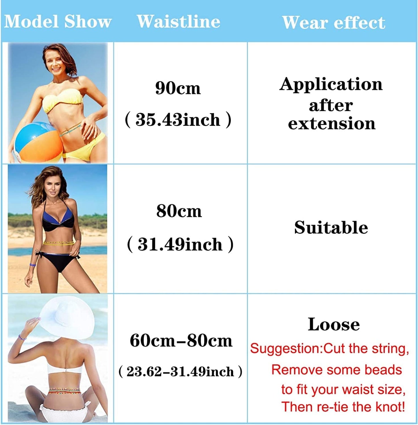 KOHOTA 32PCS Waist Beads for Women Colorful Summer Body Chains Belly Beads Bikini Jewelry Chains Bead Waist Chains Set-16Packs Apparel & Accessories > Jewelry > Body Jewelry KOHOTA   
