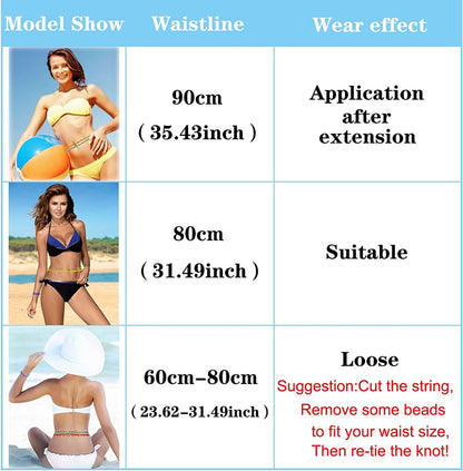 KOHOTA 32PCS Waist Beads for Women Colorful Summer Body Chains Belly Beads Bikini Jewelry Chains Bead Waist Chains Set-16Packs Apparel & Accessories > Jewelry > Body Jewelry KOHOTA   