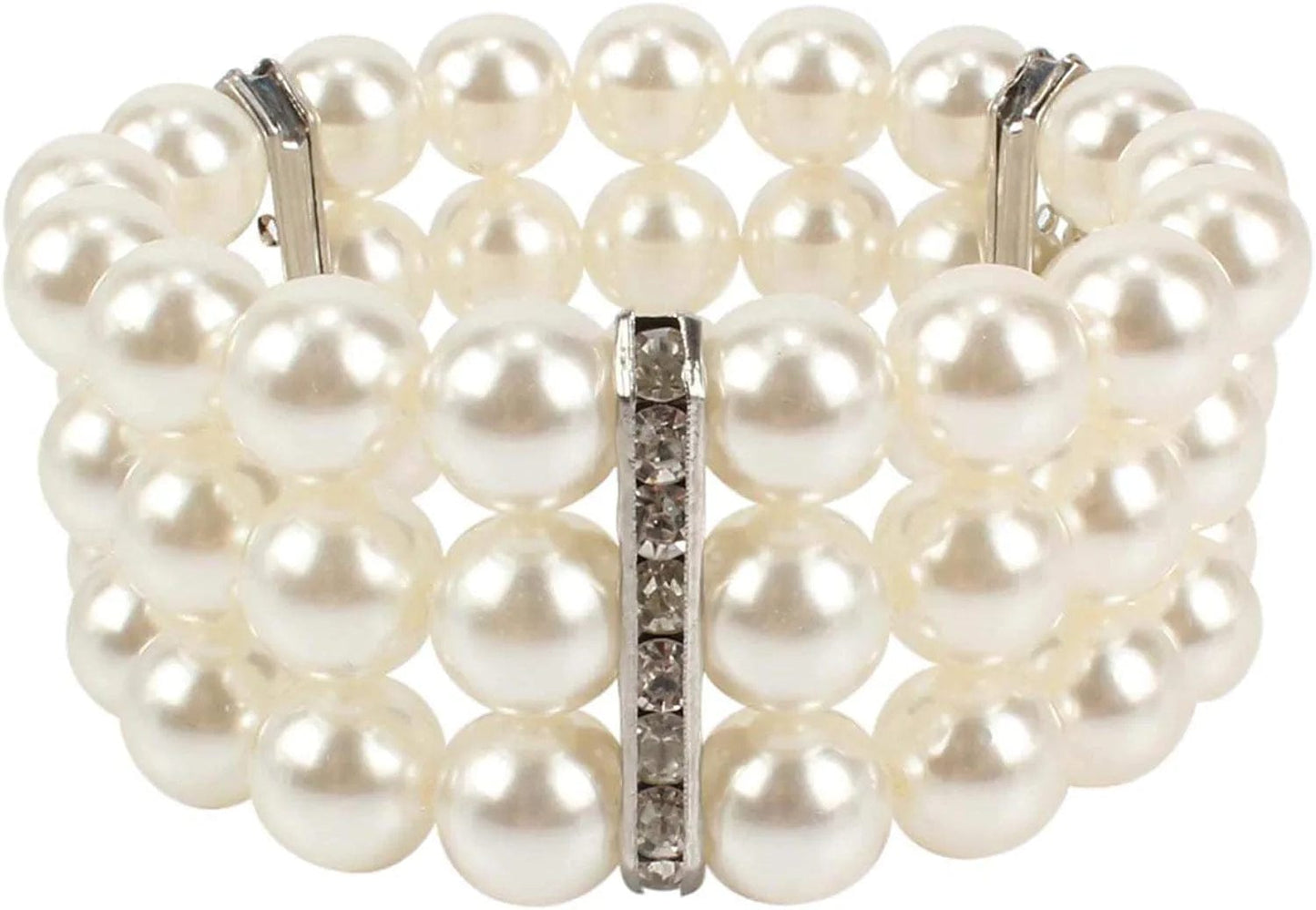KOSMOS-LI Large Multi Layer Pearl Strand Costume Jewelry Sets