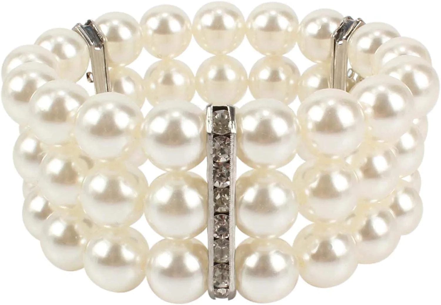 KOSMOS-LI Large Multi Layer Pearl Strand Costume Jewelry Sets