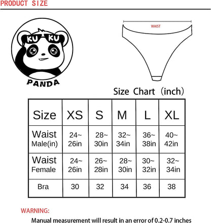 KUKU PANDA Womens Cotton Thongs Underwear Breathable No Show Cheeky Panties Tangas Sexy for Everyday Workout 3 Pack Set