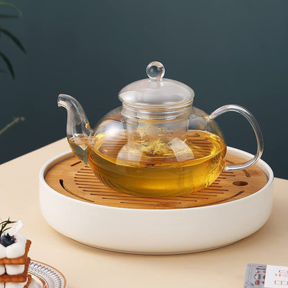 Kyraton Glass Tea Pot 1L with Removable Infuser, Blooming and Loose Leaf Tea Maker Set, Stovetop and Microwave Safe Tea Kettle. Apparel & Accessories > Jewelry > Bracelets Kyraton   