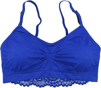 Lace Back Scoopneck Bralette (9015) Cobalt / One Size