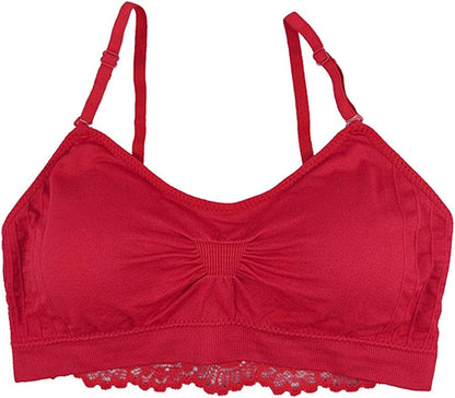Lace Back Scoopneck Bralette (9015) Lollipop Red / One Size