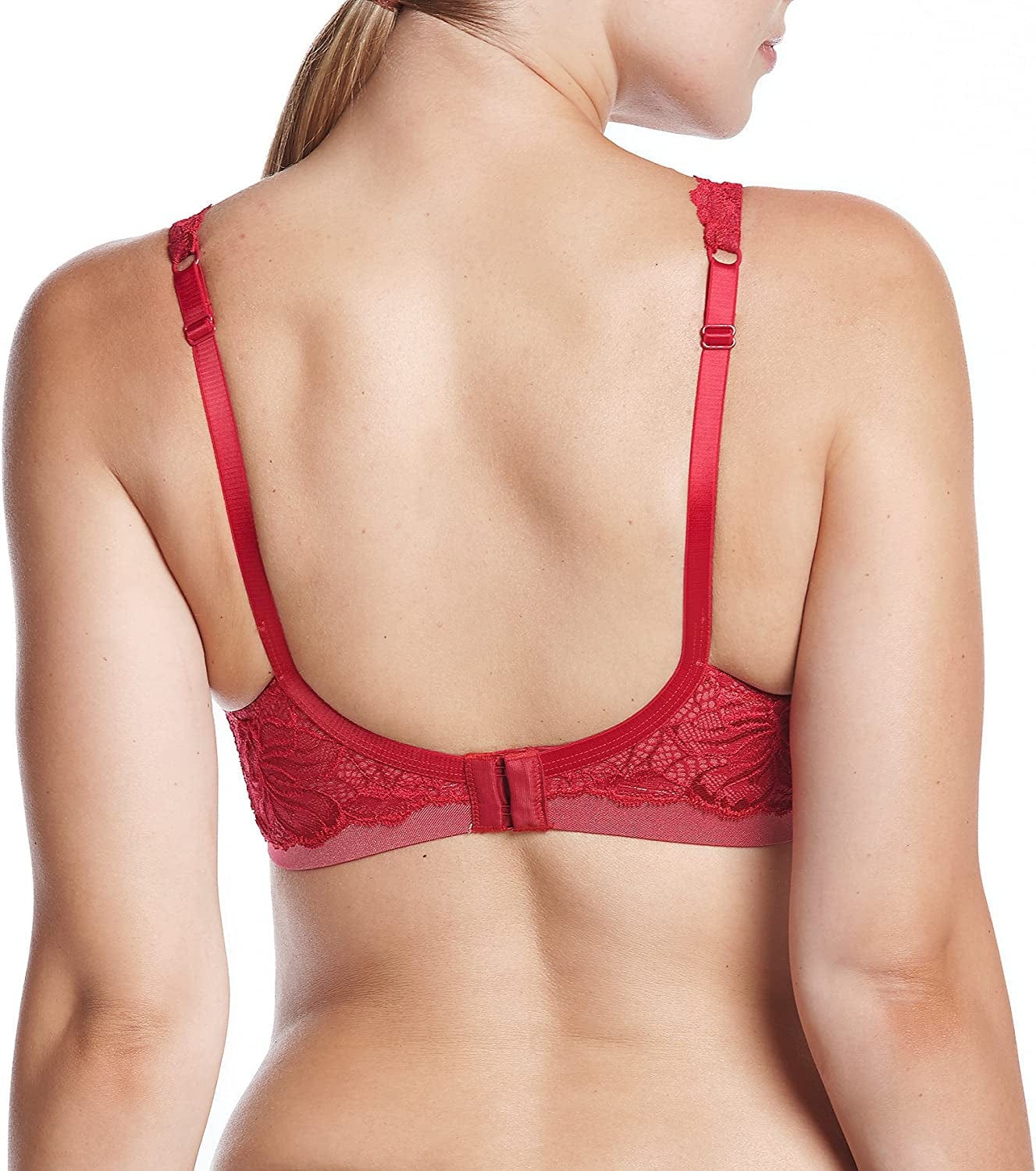 Lace Desire Underwire Bra, Full-Coverage Lace Bra with Underwire Cups, Plunging Underwire Bra for Everyday Comfort
