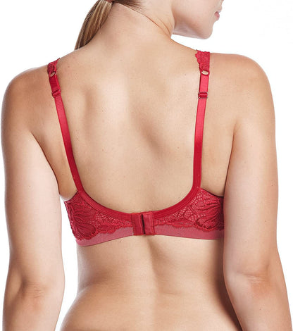 Lace Desire Underwire Bra, Full-Coverage Lace Bra with Underwire Cups, Plunging Underwire Bra for Everyday Comfort