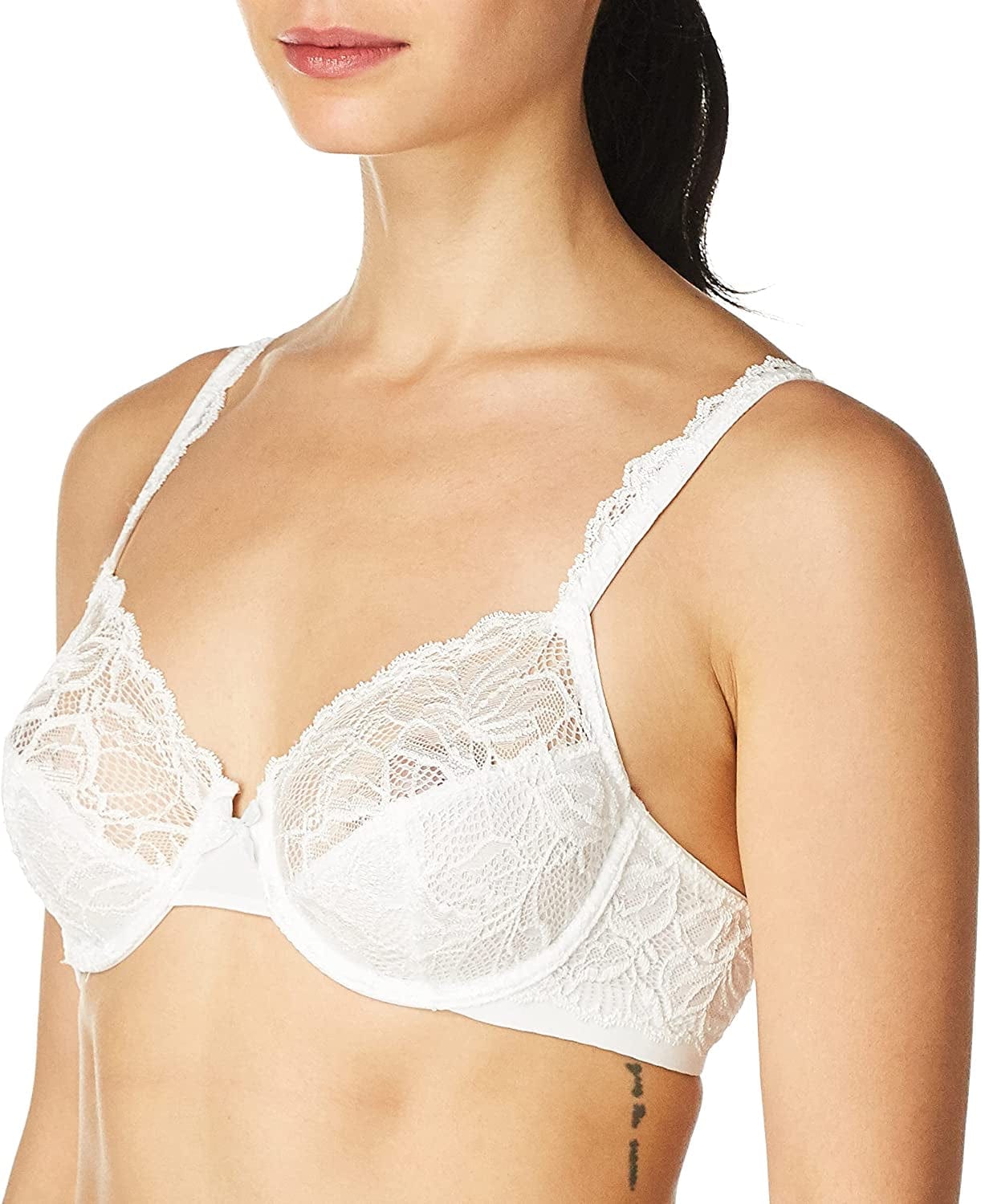 Lace Desire Underwire Bra, Full-Coverage Lace Bra with Underwire Cups, Plunging Underwire Bra for Everyday Comfort