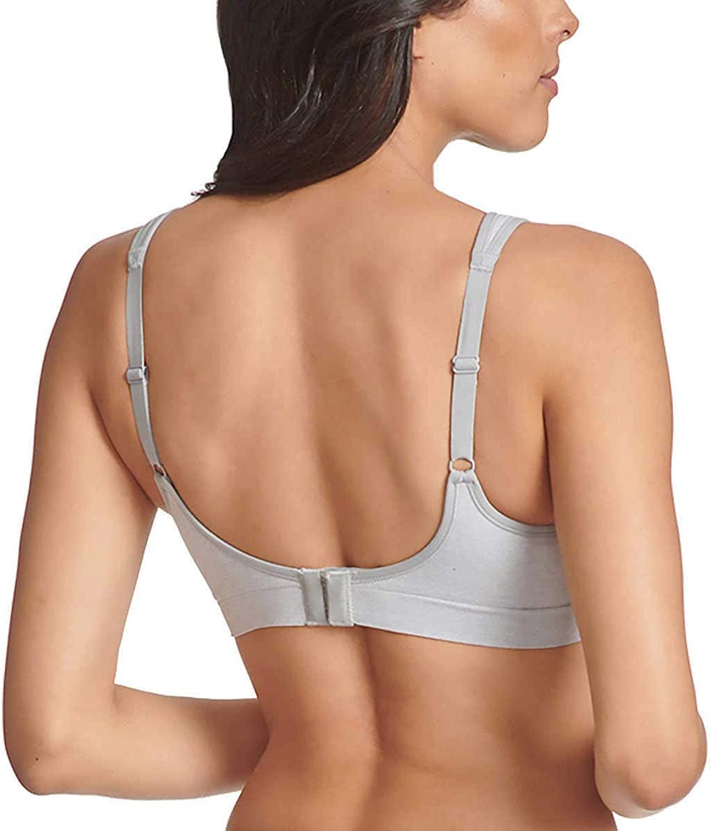 Ladies Seamless Wireless Bra, 2-Pack, White/Gray (Medium)