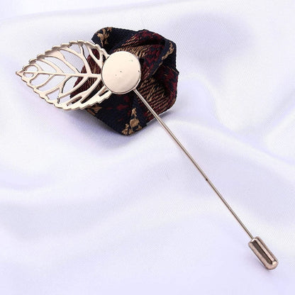 Lapel Pin Badge Hanging Chains Vintage Antique Cardigan Collar Brooch Pin for Blazer Suit Tuxedo Shirt Men Women (Flower A,One Size)