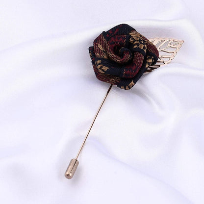 Lapel Pin Badge Hanging Chains Vintage Antique Cardigan Collar Brooch Pin for Blazer Suit Tuxedo Shirt Men Women (Flower A,One Size)