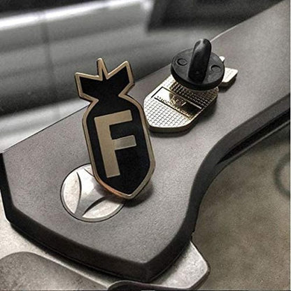 Lapel Pin (F Bomb) Enamel Brooch Badge with Clutch Backing | Collectible Funny Cool Meme for Clothing Backpack Hat Jacket Gift (Black)