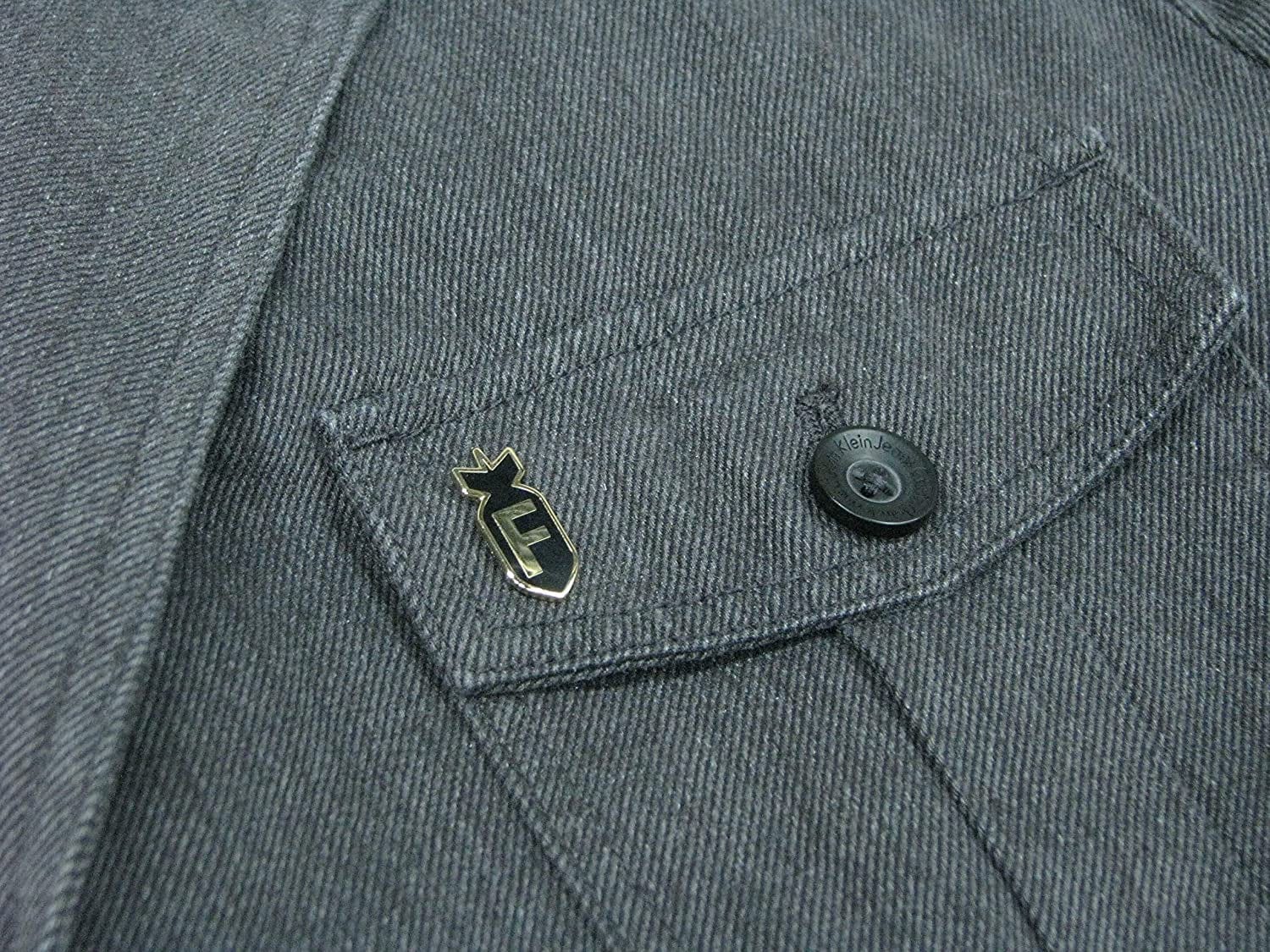 Lapel Pin (F Bomb) Enamel Brooch Badge with Clutch Backing | Collectible Funny Cool Meme for Clothing Backpack Hat Jacket Gift (Black)