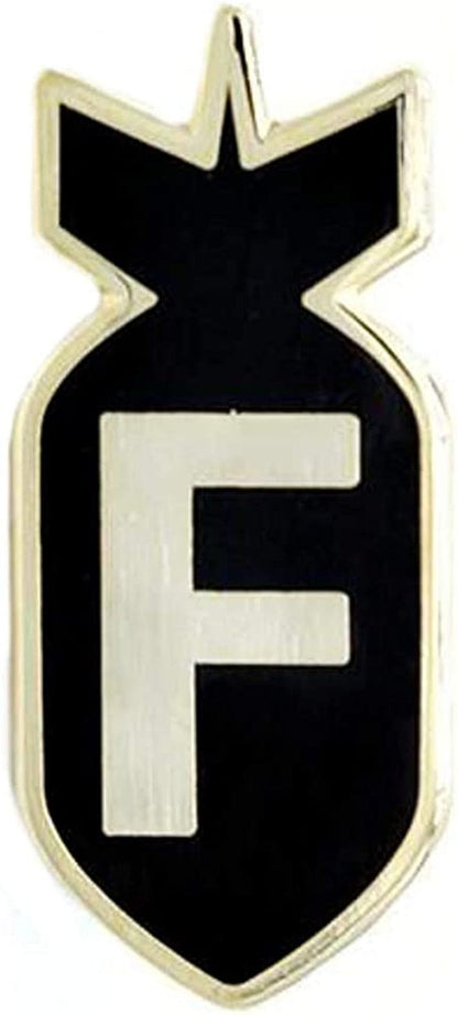 Lapel Pin (F Bomb) Enamel Brooch Badge with Clutch Backing | Collectible Funny Cool Meme for Clothing Backpack Hat Jacket Gift (Black)